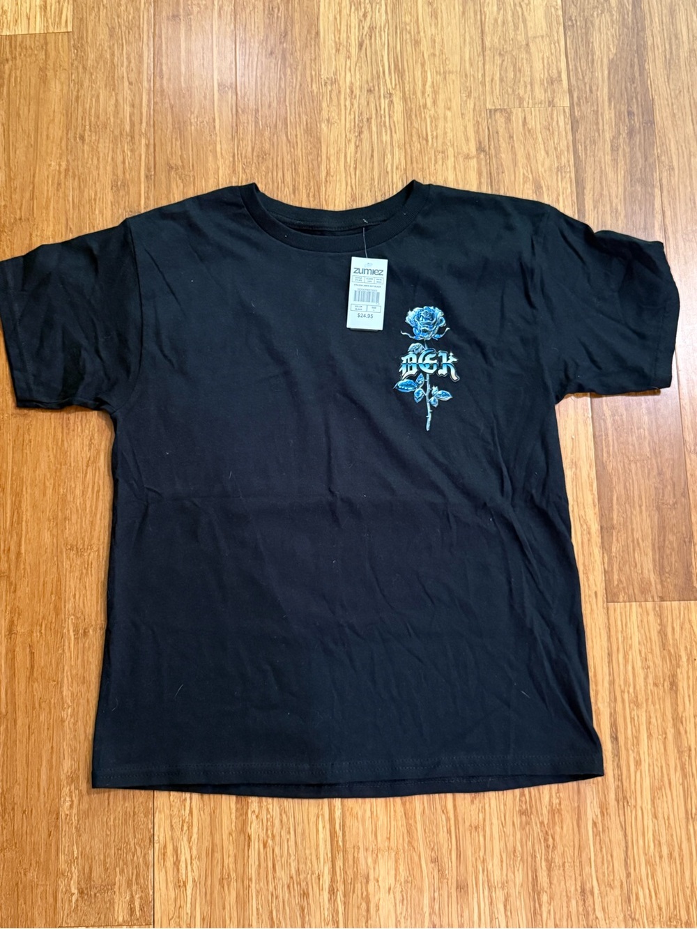 NWT DGK Tee with Blue Rose Graphic